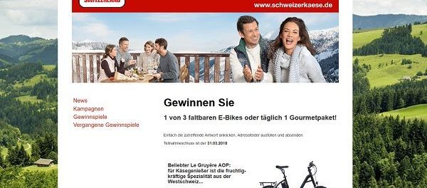 Schweizerkäse E-Bike Gewinnspiel 2018