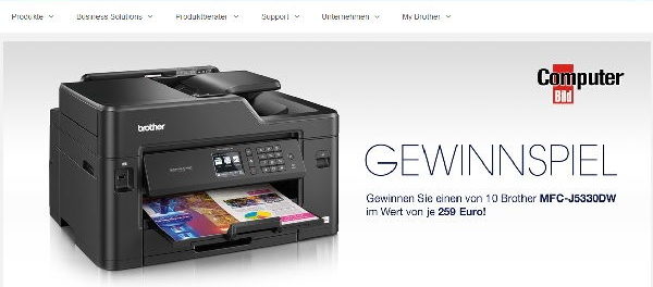 Computer Bild und Brother Gewinnspiel 10 Drucker 2018