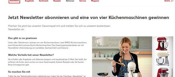 Kaufland Gewinnspiel SMEG Küchenmaschinen 2018