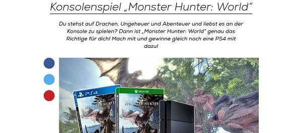 Mädchen.de Gewinnspiel Sony Playstation 4 Monster Hunter World