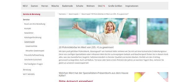 Witt Weiden Gewinnspiel 20 Picknickkörbe