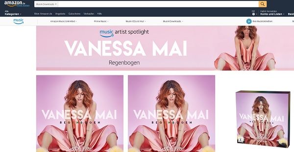 Amazon Gewinnspiel Vanessa Mai Konzert Tickets und Reise 2017