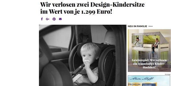 Brigitte Gewinnspiel 2 Britax Römer Designer Kinderautositze