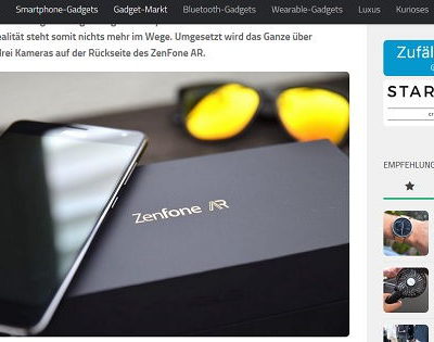 Gadget Rausch Gewinnspiel Asus Zenfone AR 2017