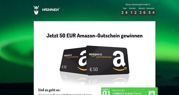 Hagnaven Gewinnspiel Amazon Gutscheine 2017