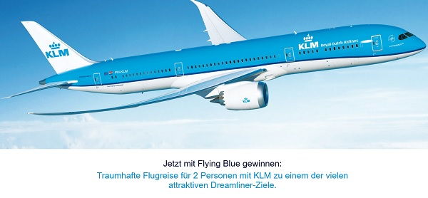 Reise Gewinnspiel KLM Traumflug mit dem Dreamliner gewinnen