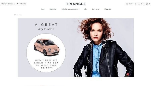 Auto Gewinnspiel s.Oliver Triangle Onlineshop Fiat 500