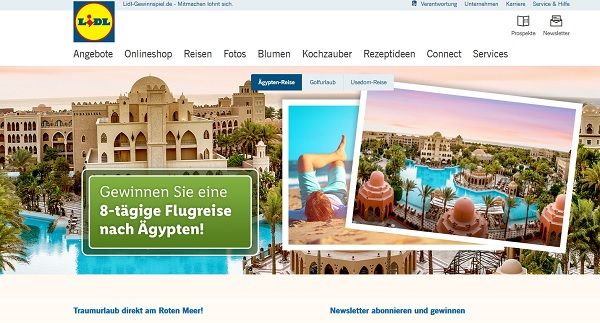 LIDL Gewinnspiel Ägypten Flugreise 2 Personen gewinnen