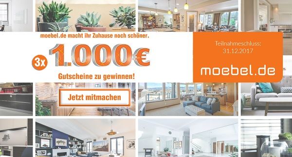 1.000 Euro Möbel-Gutschein Gewinnspiel