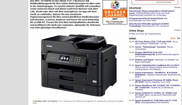 Brother MFC-J5730DW 4-in-1-Multifunktionsdrucker Gewinnspiel Druckerchannel Bingo