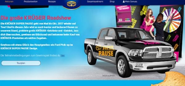 Auto Gewinnspiel Krüger Super Pause 2017 Ford Pick-Up
