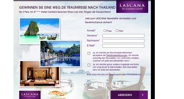 Thailand Reise Gewinnspiel Lascana Onlineshop