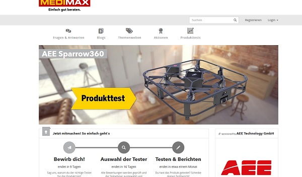 Medimax Gewinnspiel Sparrow Drohne 2017