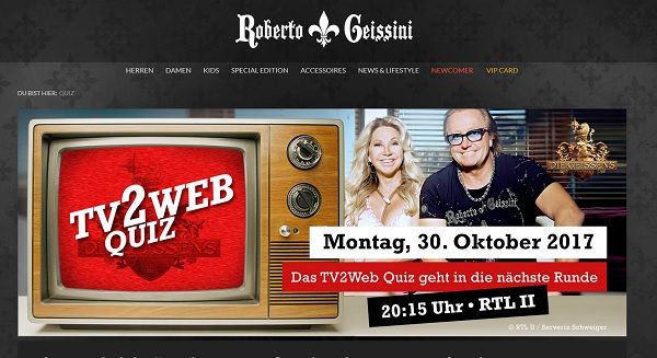 Die Geissens &#8211; TV2Web Quiz Gewinnspiel Roberto Geissini
