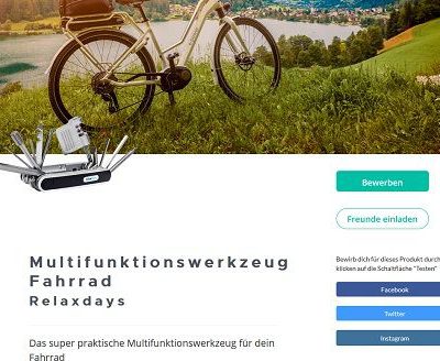 Trybe Multifunktionswerkzeug Fahrrad Gewinnspiel 2017