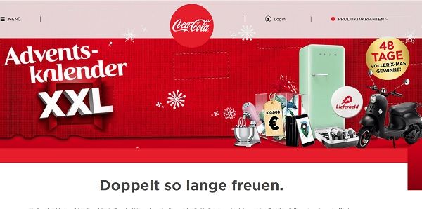 Coca Cola Adventskalender Gewinnspiel 2017