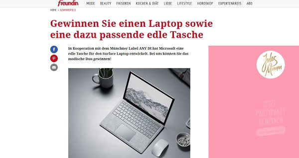 Surface Laptop Gewinnspiel F&uuml;r Sie