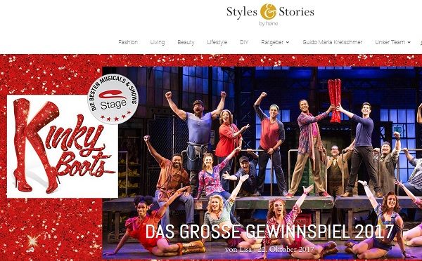 Heine Versand Gewinnspiel Musical Reise 2017