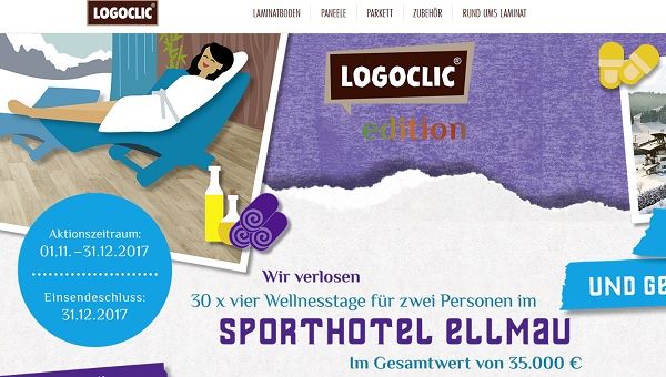 Logoclic Reise-Gewinnspiel 30 mal Wellness-Urlaub f&uuml;r Zwei