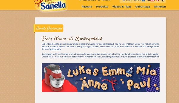 Sanella Gewinnspiel Krups Küchenmaschinen 2017