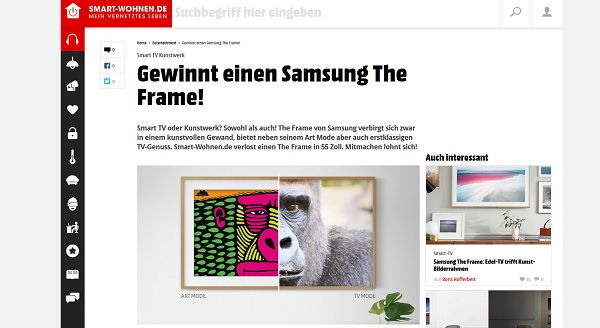 Media Markt Gewinnspiel Samsung The Frame TV Gerät gewinnen