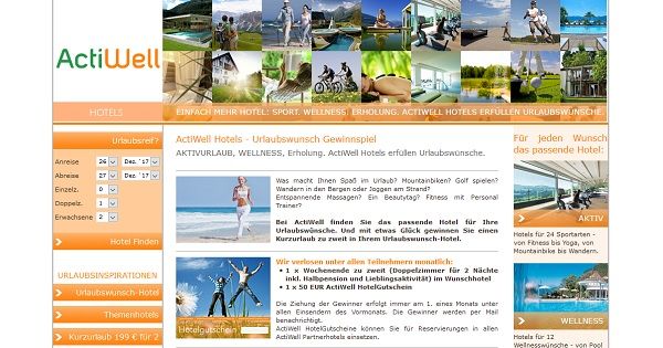 ActiWell Reise Gewinnspiel