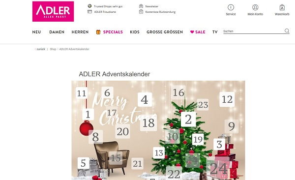 Adler Mode Adventskalender Gewinnspiel Samsung Smartphone gewinnen
