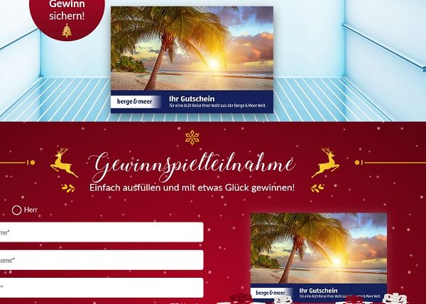 500 Euro Reisegutschein Gewinnspiel Aldi Adventskalender 2017