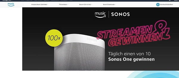 Amazon Gewinnspiel Sonos One