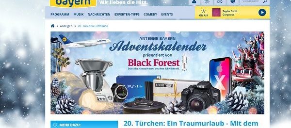 Antenne Bayern Adventskalender Gewinnspiel Miami Reise 2017