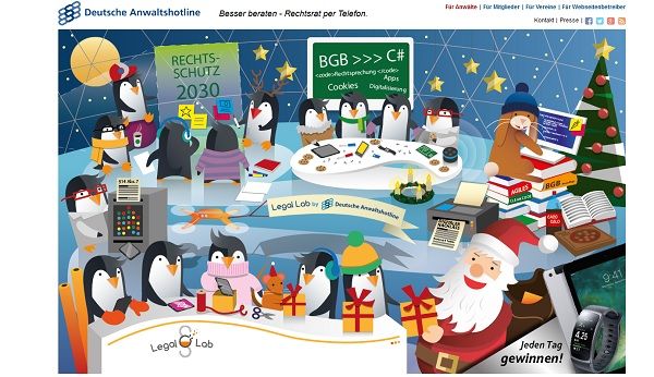 Deutsche Anwaltshotline Adventskalender Gewinnspiel Apple iPad gewinnen