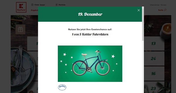 Kaufland Adventskalender Gewinnspiel 5 Kettler Retro-Fahrräder