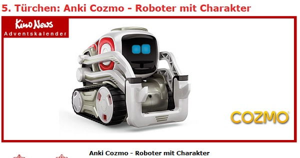 Kino News Gewinnspiel Anki Cozmo Roboter mit Charakter
