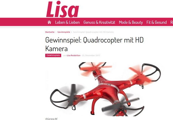 Carerra Quadrocopter Gewinnspiel Lisa Magazin