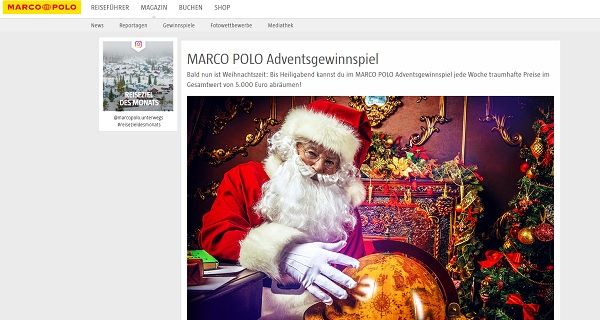 Marco Polo Adventskalender Gewinnspiel 2017