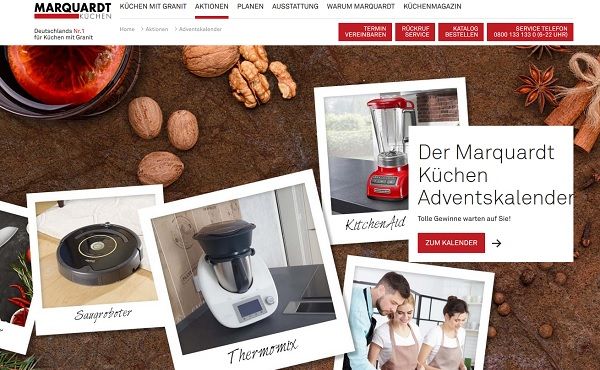 Marquardt Küchen Adventskalender Gewinnspiel Saugroboter und Thermomix