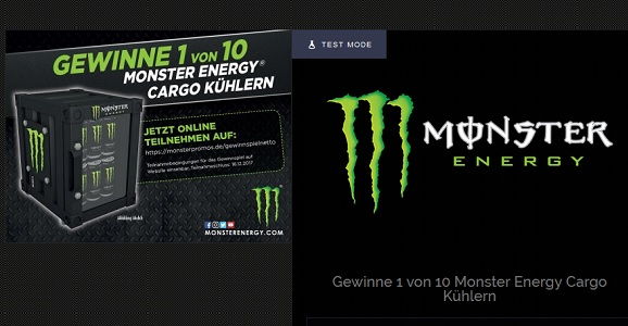 Monster Energy Gewinnspiel Mini-Kühlschränke gewinnen