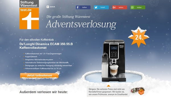 Adventskalender Gewinnspiel Fahrrad