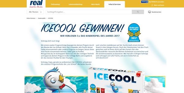 real Gewinnspiel Icecool Kinderspiel des Jahres