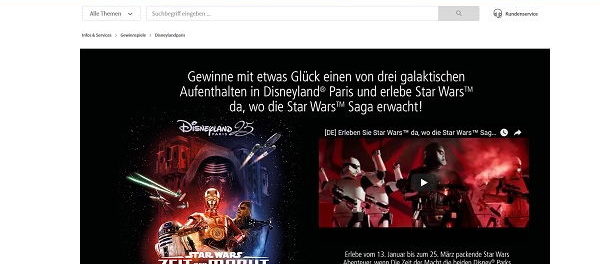 real Gewinnspiel Star Wars Disneyland Paris 2017