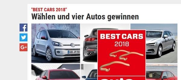 Auto Motor Sport Gewinnspiel Best Cars 2018