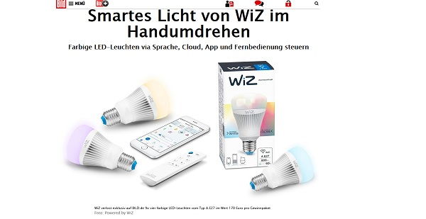 Bild.de WIZ Smarte Lampen Gewinnspiel