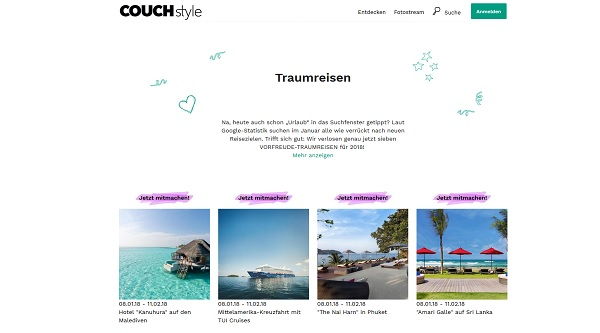 Couchstyle Magazin Reise Gewinnspiel Strandurlaub oder Kreuzfahrt