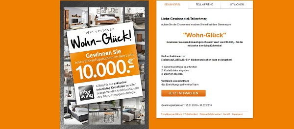 Einrichtungspartnerring Gewinnspiel 10.000 Euro Möbelgutschein 217