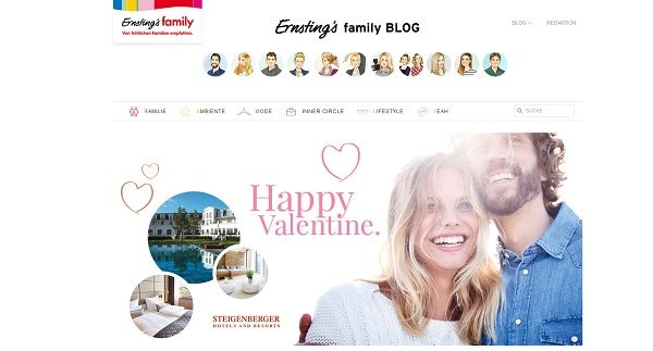 Valentinstag Gewinnspiel Ernstings Family Wochenendaufenthalt Steigenberger Hotels