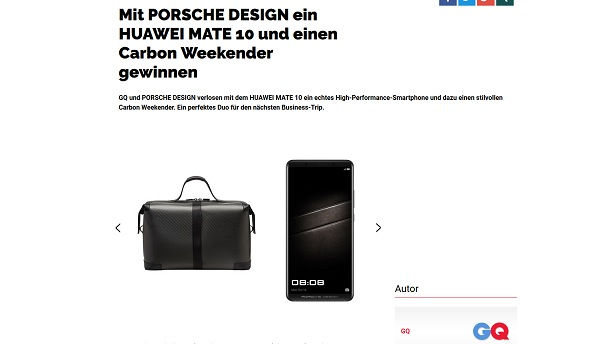 Huawei Mate 10 Porsche Design Gewinnspiel GQ Magazin
