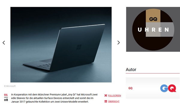 GQ Magazin Gewinnspiel Surface Laptop gewinnen