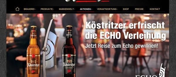 Köstritzer Gewinnspiel Echo 2018 Berlin Reise