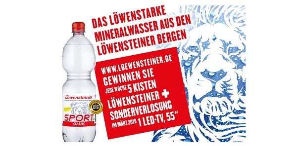 55 Zoll LED-TV Gewinnspiel Löwensteiner Mineralwasser