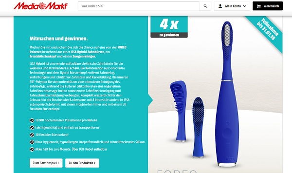 Media Markt Gewinnspiel Issia Hybrid Zahnbürsten Verlosung